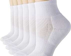6 Pairs Women's Running Ankle Socks Athletic Sport Socks Cushioned