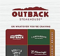 Bloomin’ Brands Outback Steakhouse Multibrand Restaurant Gift Card $50