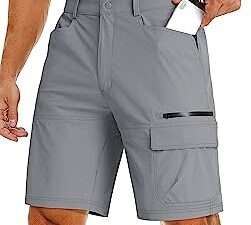 Men's Quick Dry Hiking Shorts Cargo Work Shorts 5 Pockets Outdoor Summer Travel Shorts