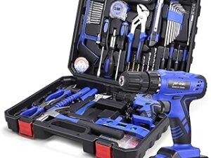 112 Piece Power Tool Combo Kits with 21V Cordless Drill