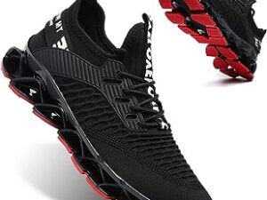Men's Fashion Sneakers Breathable Mesh Running Shoes Blade Non Slip Soft Sole Casual Athletic Walking Shoes