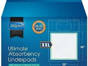 Ultra 125 Gram Extra Large Super Absorbent Bed Pads for Incontinence Disposable 36 x 36 in. | MAX Absorbent with Polymer Incontinence Bed Pads Liner Chucks Pads Disposable Puppy Pad Large