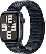 Apple Watch SE (2nd Gen) [GPS + Cellular 40mm] Smartwatch with Midnight Aluminum Case with Midnight Sport Loop. Fitness & Sleep Tracker
