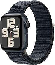 Apple Watch SE (2nd Gen) [GPS 40mm] Smartwatch with Midnight Aluminum Case with Midnight Sport Loop. Fitness & Sleep Tracker