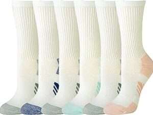 Women's Performance Cotton Cushioned Athletic Crew Socks
