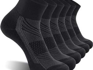 CelerSport 6 Pack Men's Ankle Socks with Cushion