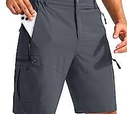 Men's Hiking Cargo Shorts 9" Lightweight Outdoor Work Shorts for Men Travel Golf Camping Casual with 5 Zipper Pockets