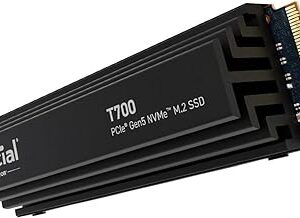 Crucial T700 4TB Gen5 NVMe M.2 SSD with Heatsink - Up to 12
