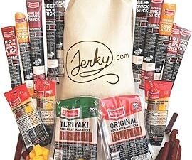 Jerky Gift Basket for Men - 26pc Jerky Variety Pack of Beef