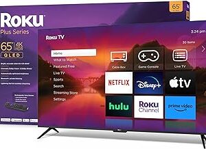 Roku 65 Plus Series 4K Dolby Vision HDR10+ QLED Smart RokuTV with Voice Remote Pro