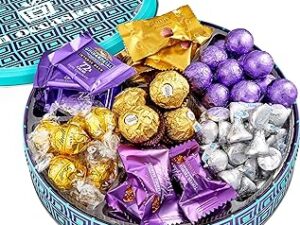 Gourmet Chocolate Gift Basket By On Occasion | Luxury Brand Chocolate Tin- Includes Godiva Chocolate